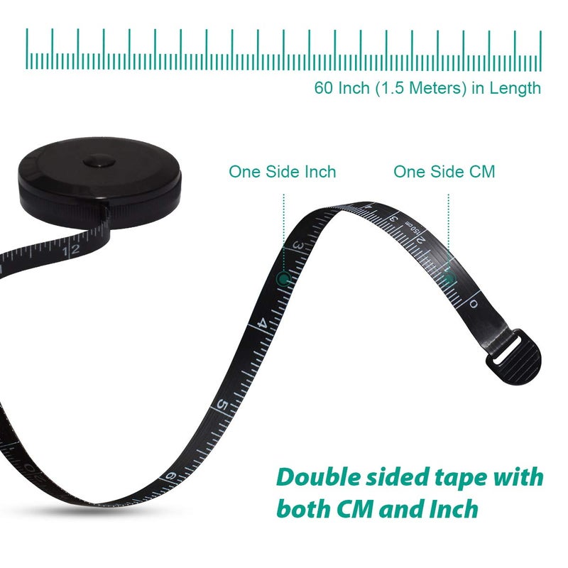 RayTour 2 Pieces Body Measuring Tapes for Body Measurement Tailor Cloth Measuring Tape - Image 3